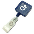 Pad Printed Square Plastic Badge Reel